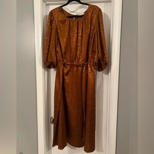Silky orange dress